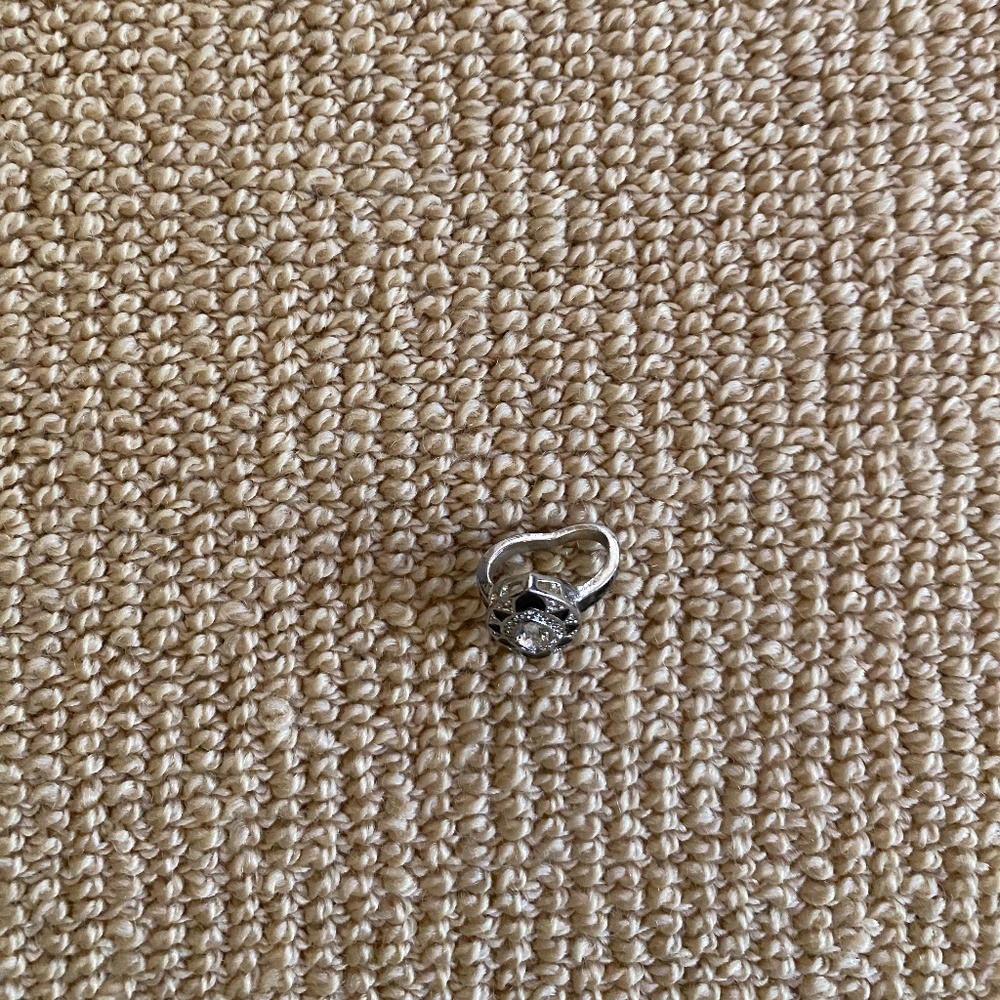 Black And Silver Gemstone Statement Ring - image 2